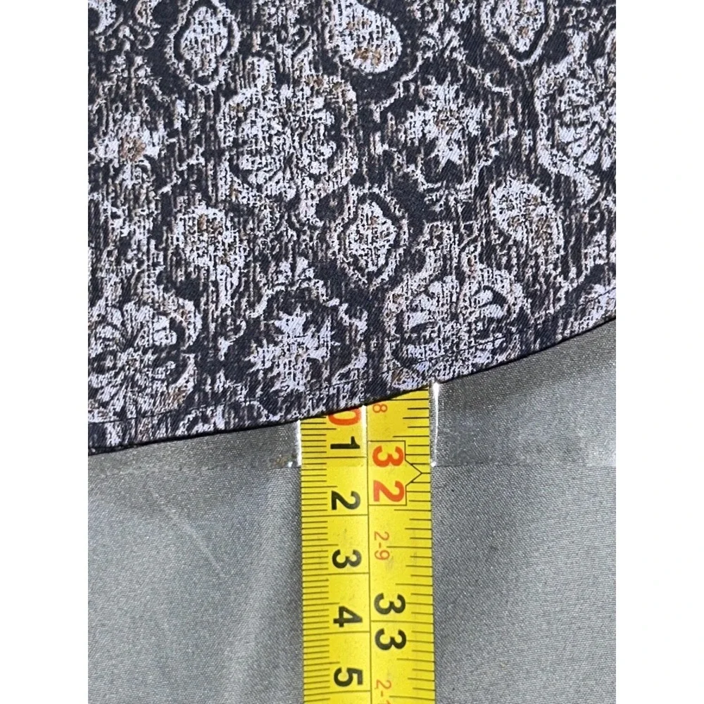 Banana Republic Shirt Mens L Gray Paisley Cotton Long Sleeve Button Up Casual